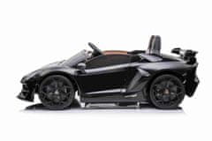 Beneo Lamborghini Aventador 12V elektromos kisautó, kétszemélyes, 2,4 GHz-es távirányító, USB/SD