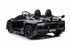 Lamborghini Aventador 12V elektromos kisautó, kétszemélyes, 2,4 GHz-es távirányító, USB/SD