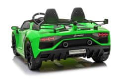 Lamborghini Aventador 24V elektromos kisautó, LAKKOZOTT, kétszemélyes, 2,4 GHz távirányító, USB/SD
