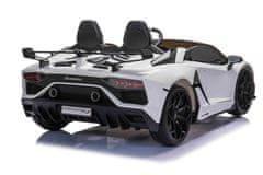 Lamborghini Aventador 12V elektromos kisautó, kétszemélyes, 2,4 GHz-es távirányító, USB/SD