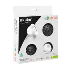 AKUKU Szenzoros játékok készlete lufi 4db 6 cm fekete-fehér lufi