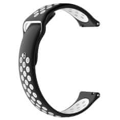BStrap Silicone Sport szíj Huawei Watch GT2 42mm, black/white