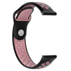 BStrap Silicone Sport szíj Samsung Galaxy Watch 3 41mm, black/pink