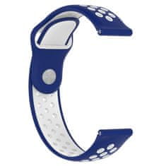 BStrap Silicone Sport szíj Samsung Galaxy Watch 3 41mm, blue/white