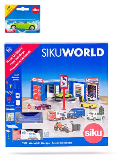 SIKU World - autószerelő műhely autókkal