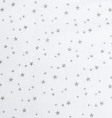 NEW BABY 3-részes ágynemű 90/120 cm fehér szürke csillagok