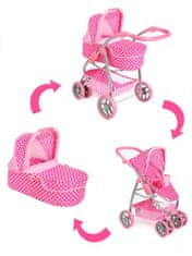 Baby Mix Jasmine multifunkcionális babakocsi babáknak világos rózsaszínű