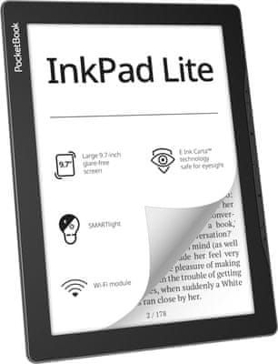PocketBook 970 InkPad Lite e-book olvasó, könnyű, nagy memória, intelligens világítás, nagy Bluetooth kijelző, csomagolás, érintőképernyő nagy kapacitású akkumulátor SMARTlight Wi-Fi SD kártya foglalat