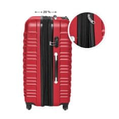 Timeless Tools 4 db-os merev falú bőrönd szett, 4 színben-piros