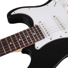Timeless Tools Elektromos gitár szett kezdőknek, ajándék erősítővel-fekete