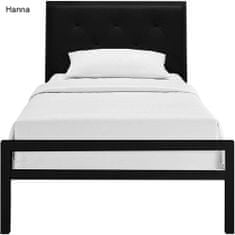Timeless Tools Hanna fém ágykeret ajándék ágyráccsal, több méretben és színben-Fekete 90x200 cm-es-fekete