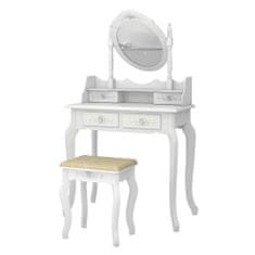 Timeless Tools Tükrös fésülködő asztal székkel, Rome több színben-fehér
