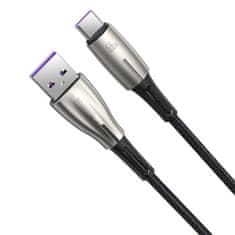 BASEUS Water Drop-shaped kábel USB / USB-C 66W 6A 1m, fekete