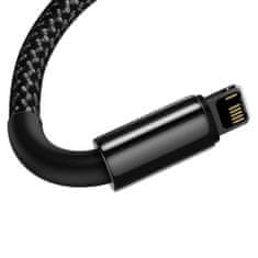 BASEUS Tungsten kábel USB / Lightning 2.4A 1m, fekete