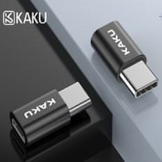 Kaku adapter USB-C / Micro USB, fekete