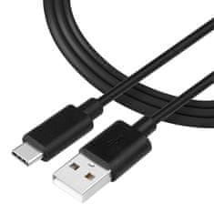Tactical Tactical töltőkábel USB-A/USB-C 2m-Fekete