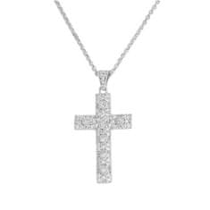Amen Kereszt Crosses CCZBB (lánc, medál) ezüst nyaklánc cirkóniumkövekkel