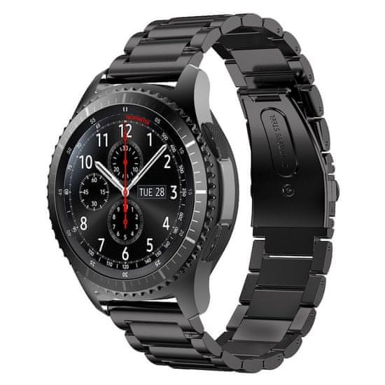 BStrap Stainless Steel szíj Samsung Galaxy Watch 3 45mm, black