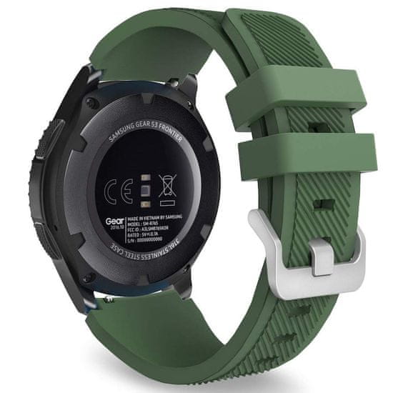BStrap Silicone Sport szíj Huawei Watch GT 42mm, dark green