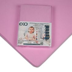 EKO vízálló lepedő gumimezzel rózsaszín 120x60 cm