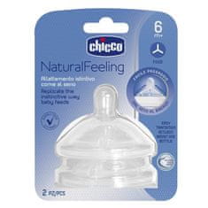Chicco Natural Feeling szilikon cumisüveg cumizó zabkásához 6m+ 2 db