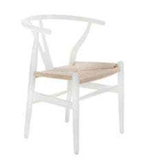 shumee Fonott szék Wishbone ihlette természetes fehér