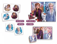 Clementoni EDUkit - Frozen2 4Iin1 (pexeso, 60 puzzle, dominó, 6 kocka)