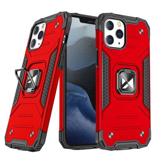 MG Ring Armor műanyag tok iPhone 13 Pro, piros