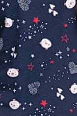 Amiatex Női pizsama 480 + Nőin zokni Gatta Calzino Strech, sötét kék, XL