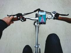CellularLine Univerzális alumínium mobiltelefon tartó Rider Steel motorkerékpárhoz és kerékpárhoz, fekete (MOTOHOLDERALUK)