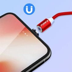 Kaku Magnetic kábel USB / Lightning 3A 1m, piros