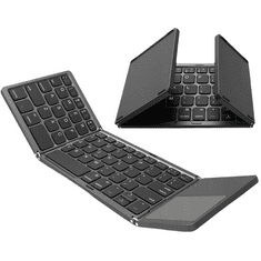 MG Folded Keyboard bluetooth billentyűzet touch paddal, fekete