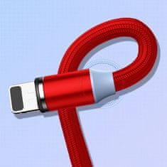 Kaku Magnetic kábel USB / Lightning 3A 1m, piros