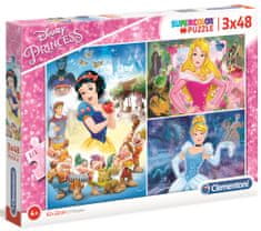 Clementoni Puzzle Disney hercegnők, 3x48 darab