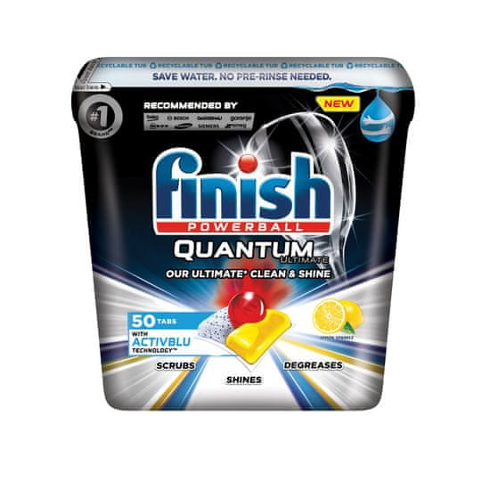 Finish Quantum Ultimate - mosogatógép kapszula Lemon Sparkle, 50 db