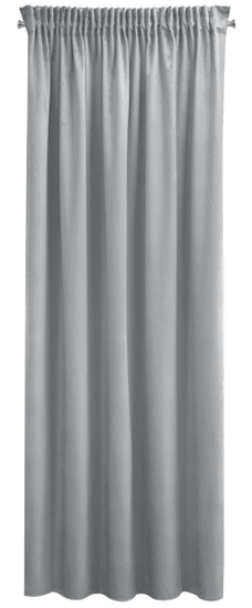 My Best Home Dekoratív függöny redőzött szalaggal PIERRE CARDIN VELVET, ezüst 140x270 cm