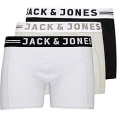 Jack&Jones 3 PACK - férfi boxeralsó 12081832 Light grey Melange (Méret S)