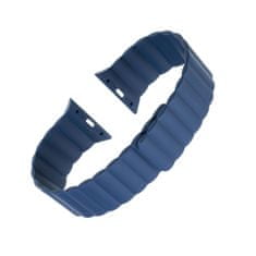 FIXED Magnetic Strap szilikon óraszíj mágneses záródással Apple Watch 38 mm/40 mm készülékhez FIXMST-436-BL, kék