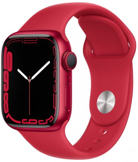 Apple Watch Series 7, 41mm (PRODUCT)RED Aluminium Case (PRODUCT)RED Sport Band MKN23HC/A