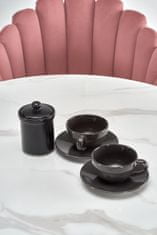 Halmar Kerek étkezőasztal Ambrosio - márvány / fekete