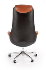 Halmar Irodai fotel karfákkal Calvano - világosbarna / sötétbarna
