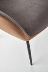 Halmar Étkező szék K392 - sötétszürke/barna / fekete
