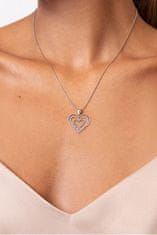 Brilio Silver Bájos aranyozott szív medál cirkónium kővel PT11Y