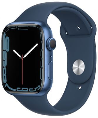 Apple Watch Series 7 okosóra, Retina kijelző mindig bekapcsolva lehet az EKG pulzusmérés zenelejátszó hívás értesítések NFC fizetés Apple Pay zaj App Store vér oxigénszint szenzor fitness mérés VO2 max eSIM kommunikáció iPhone nélkül