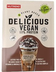 Nutrend Delicious Vegan Protein 30 g, csokoládé-mogyoró