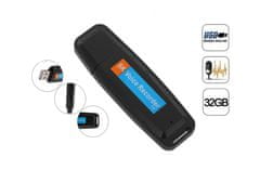 CoolCeny USB diktafon hangrögzítő - Fekete