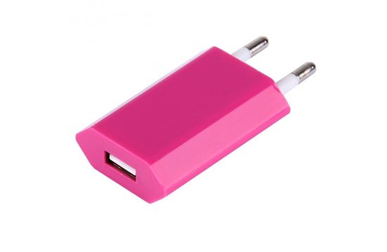 CoolCeny Univerzális USB adapter - töltő 5V / 1A - Rózsaszín