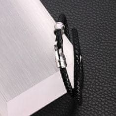 Morellato Dupla fekete bőr karkötő Moody SQH3 (Hossz 40 cm)