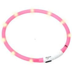 Karlie LED világító nyakörv 20-75 cm kerülettel, rózsaszín