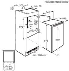 Electrolux Beépíthető hűtőszekrény LRB2AE88S
